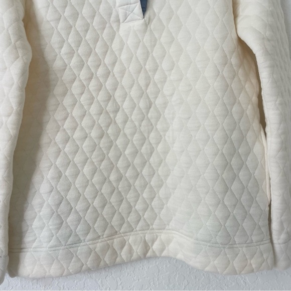 Southern Tide Womens Preppy Quilted Pullover Sweater XS Ivory Classic Coastal - Picture 16 of 16